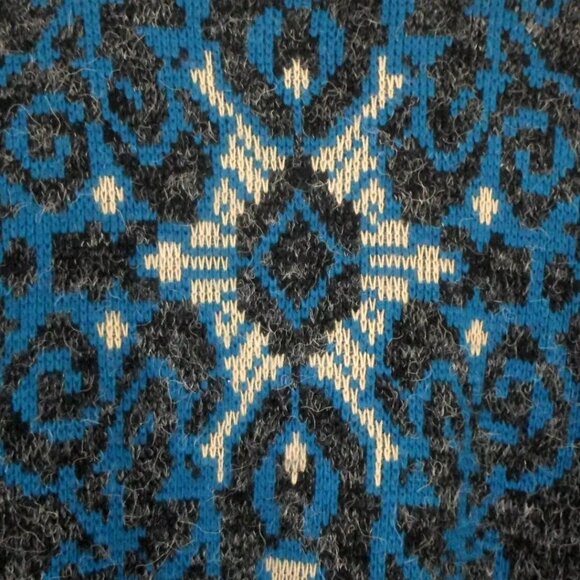 Vintage Uniform Code Sweater Crew Neck Gray Blue Beige - Picture 2 of 4